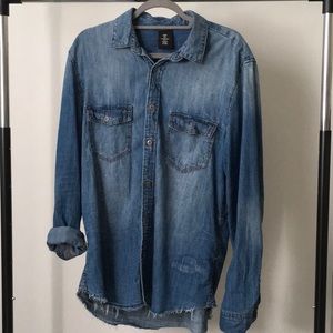 H&M Mens lightweight jean long sleeve top